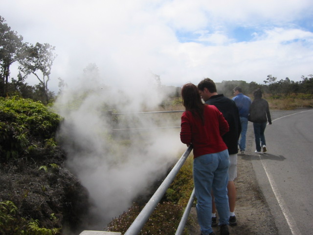 steam vents at Volcano