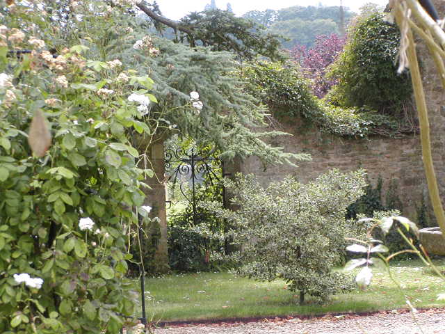 Gardens behind church