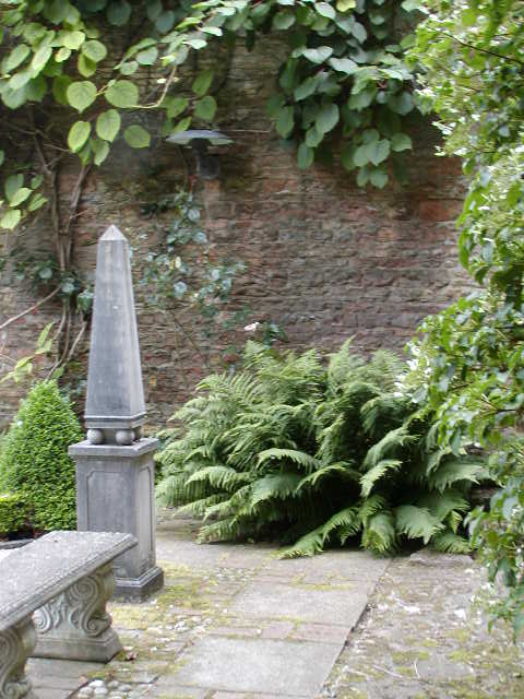 Gardens behind church