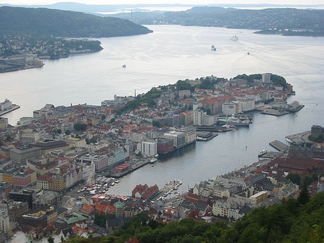 Bergen view from Floyfjell