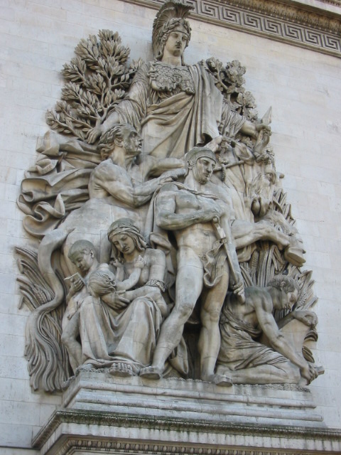 Arc de Triomphe -wall closeup