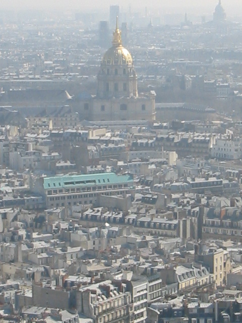 View from top of Eiffel Tower -Hotel des Invalides