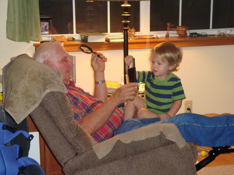 playing with grandpa