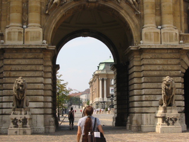lions at the castle gate
