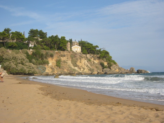 on beach
