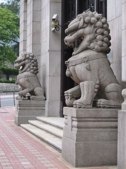 lions in front
