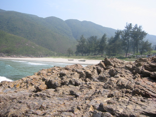 looking back at village