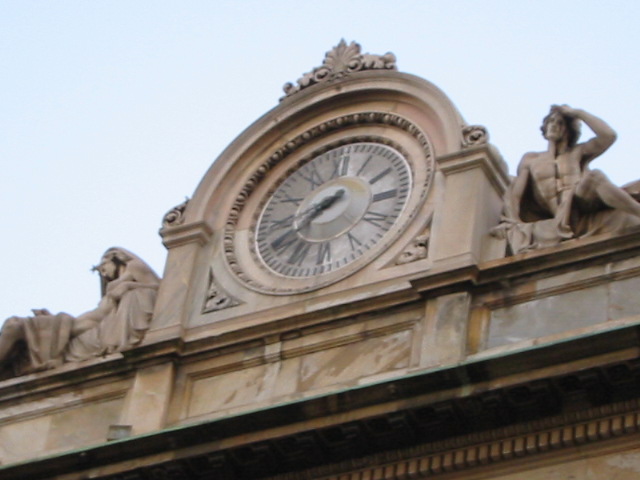 Clock on top of building