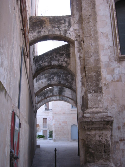 arch beside church