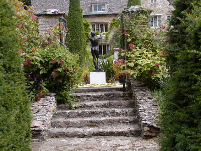 Gardens behind church