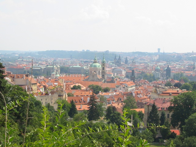 Prague from hilltop