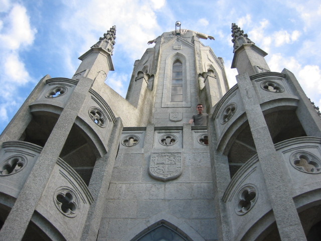 Dave at top of church
