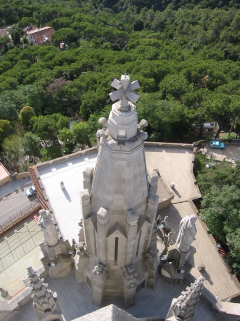 looking down from top