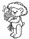 bear with flowers