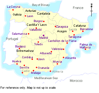 Map of Spain